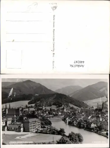 448247,Leoben Totale Fluss Bergkulisse