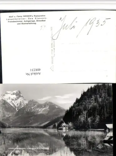 488231,Leopoldsteinersee See b. Eisenerz m. Pfaffenstein Bergkulisse