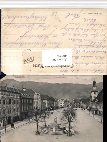 488247,Leoben Hauptplatz Brunnen