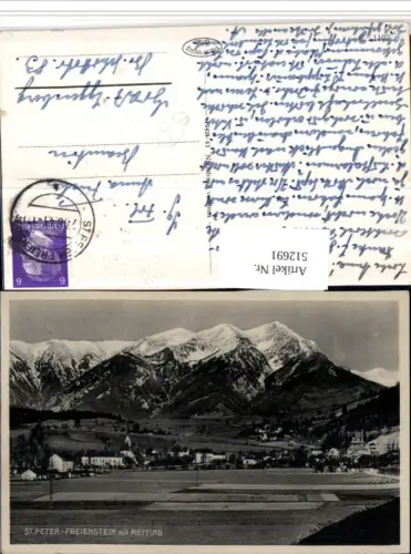 512691,St. Peter Freienstein Totale m. Reiting Bergkulisse