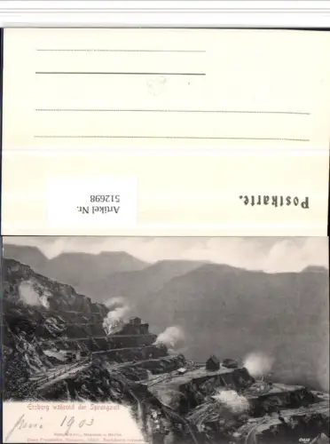 512698,Erzberg b. Eisenerz während der Sprengzeit pub Stengel e Co