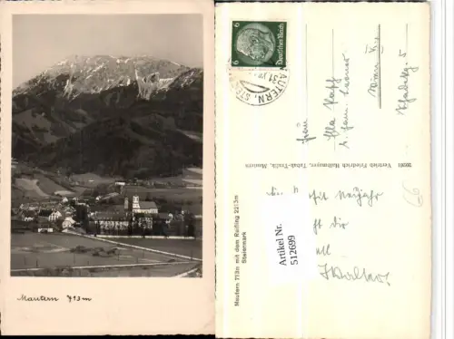 512699,Mautern Totale m. Reifling Bergkulisse