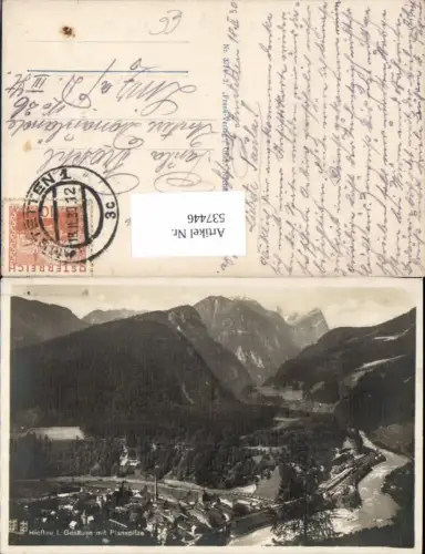 537446,Hieflau im Gesäuse m. Planspitze 1930