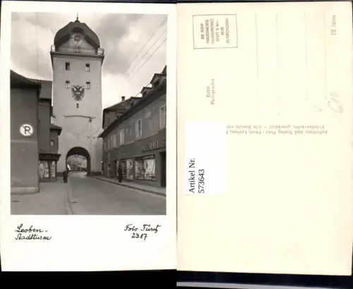 573643,Foto Ak Leoben Stadtturm pub Foto Fürst 2387