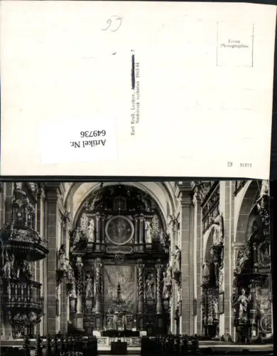 649736,Foto Ak Leoben Kirche Inneres