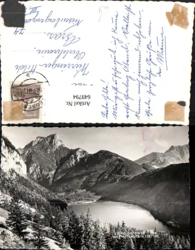 649794,Foto Ak Leopoldsteiner See m. Pfaffenstein b. Eisenerz