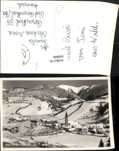 649808,Foto Ak Wald a. Schoberpass Winteransicht