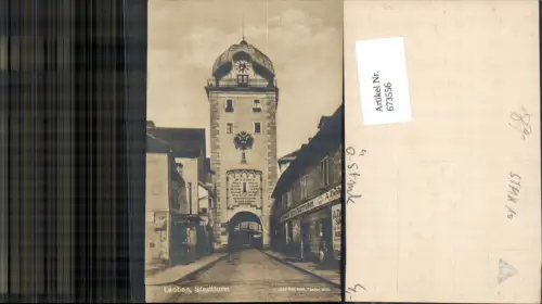 673556,Foto Ak Leoben Stadtturm