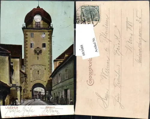 683088 Leoben Stadtturm Partie pub Carl Krall