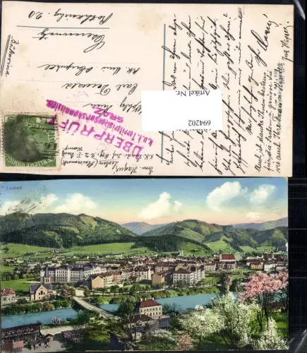 694202 Leoben Feldpost Zensur pub Karl Krall 6-12-1145/1914