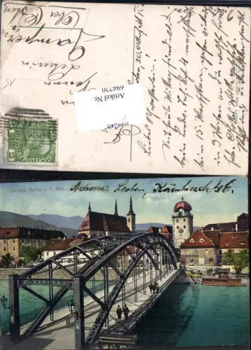 694220 Leoben Mur Brücke Partie pub Krall