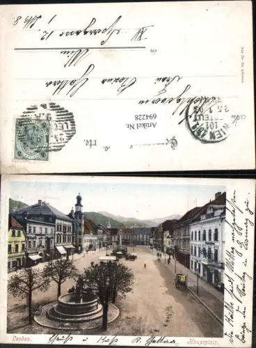 694228 Leoben Hauptplatz Brunnen pub Karl Krall Purger e Co. 1795