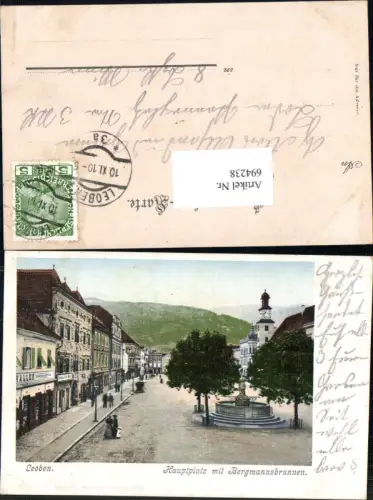 694238 Leoben Hauptplatz Bergmannsbrunnen pub Purger e Co. 1523