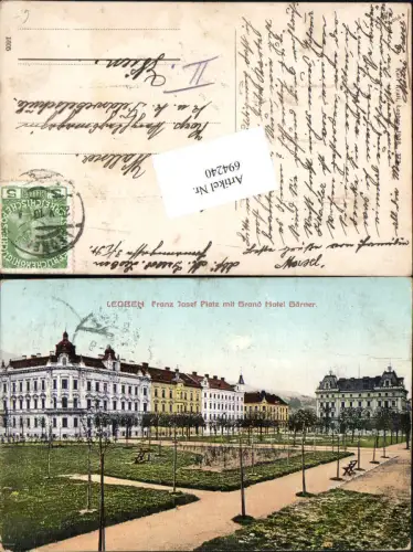 694240 Leoben Franz Josef Platz Grand Hotel Gärner pub Karl Krall 773
