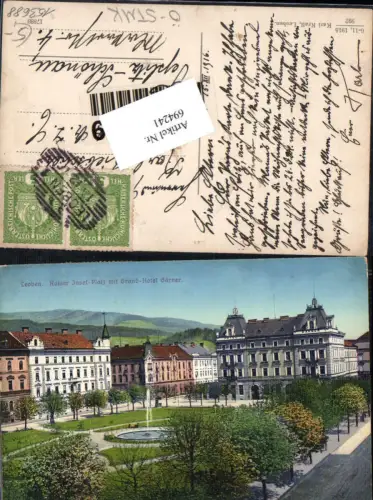 694241 Leoben Kaiser Josef Platz Hotel Grand Gärner pub Karl Krall 6-11, 1915/922
