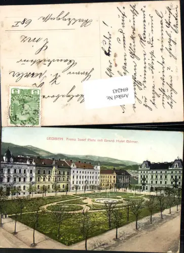 694243 Leoben Kaiser Josef Platz Grand Hotel Gärnerpub Karl Krall 774