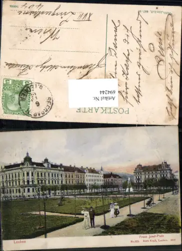 694244 Leoben Kaiser Josef Platz Grand Hotel Gärner Leute pub Karl Krall 665