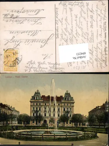 694253 Leoben Grand Hotel Gärner pub Karl Krall 12-15/994
