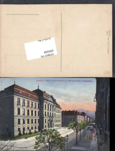 694268 Leoben Franz Josefstraße Montanistische Hochschule Bergbau pub Karl Krall 12/1218/1916