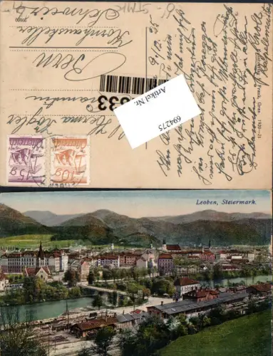 694275 Leoben Bahnhof Südbahnhof pub S. Frank 1920-21