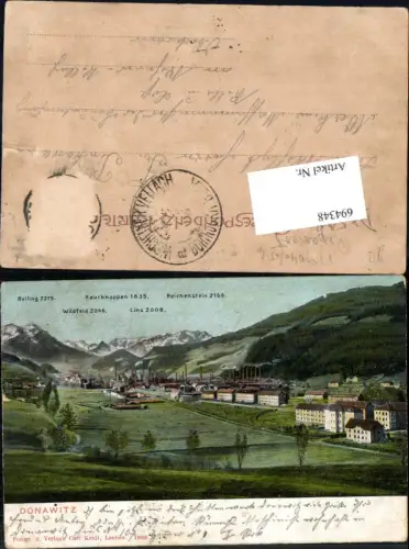 694348 Donawitz bei Leoben Göss Stahlwerk pub Carl Krall 1903
