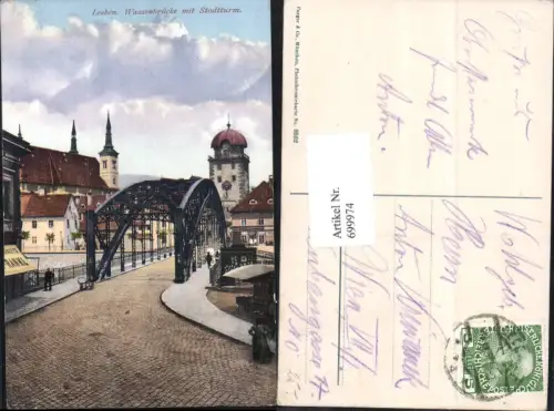 699974 Leoben Stadtturm Waasen Brücke pub Purger e Co. 8562