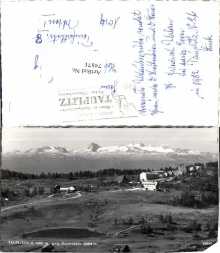 74871,Tauplitzalm Tauplitz gegen Dachstein Ledermann 78140