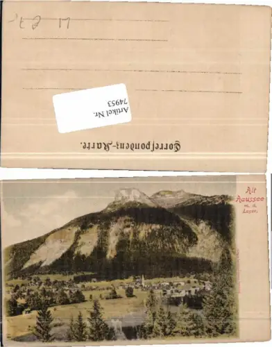 74953,Alt Aussee m. Loser 1900