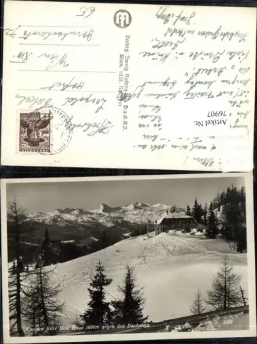76907,Theodor Karl Holl Haus gegen Dachstein bei Gosau Russbach