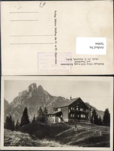 76994,Foto AK Mödlinger Hütte Detailansicht bei Johnsbach