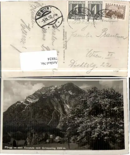 78824,Pürgg im Ennstale Grimming 1931