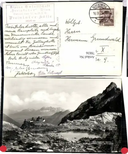 78836,Klippensee Dachstein b. Schladming Wanderer 1935