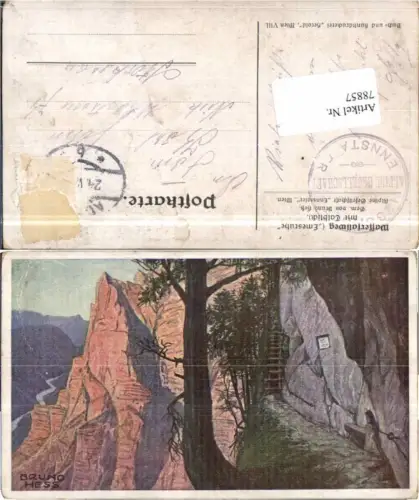 Wasserfallweg Emesruhe Admont Johnsbach Bruno Hess signiert 78857