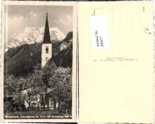 88877,Wörschach Ortspartie m. Grimming 1938
