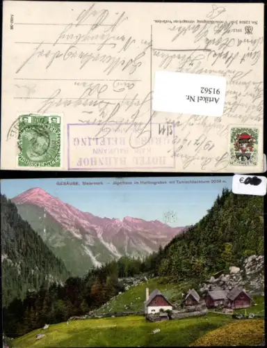 91562,Gesäuse Jägerhaus im Hartlesgraben mit Tamischbachturm Johnsbach Amdont