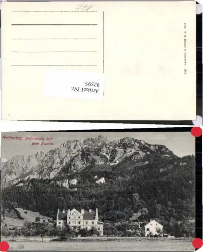 92595,Gröbming Hofmaning m. Kamm 1908 Brandt 2164