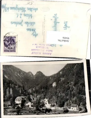 93456,Wildalpen m. Gasthaus Koller 1935 Hieflau