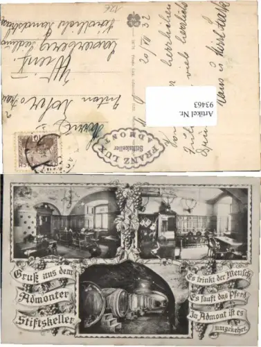 93463,Tolle AK Admont Gasthaus Stiftskeller Wein