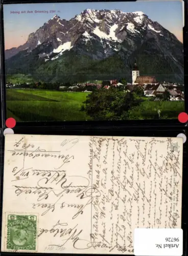 96726,Irdning mit dem Grinning 1916 Photochromie Ortsansicht