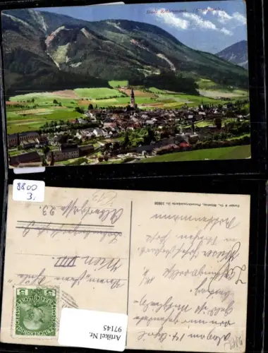 97145,Sadt Rottenmann Ortsansicht Photochromie pub Purger e Co No. 10938