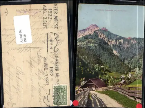 98416,Gesäuse Johnsbach m. Reichenstein COLOR 1910