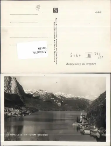 98439,Grundlsee m. Totem Gebirge 1929