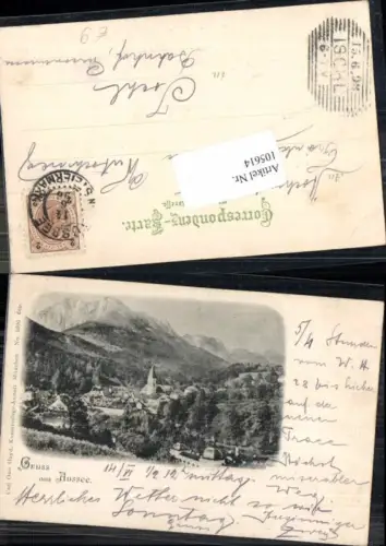 105614,Gruss aus Aussee 1899