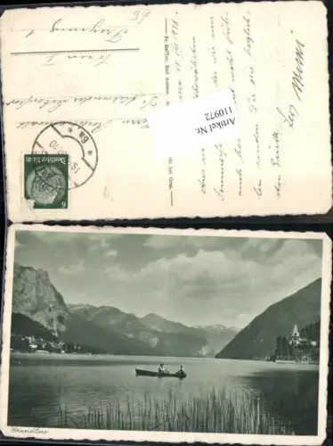110972,Grundlsee Partie m. Boot 1938