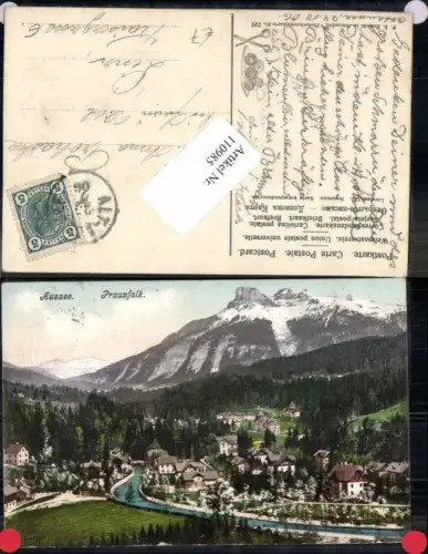 110985,Aussee Praunfalk Ortsansicht 1905 pub Brandt 727