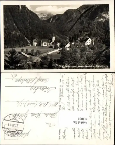 111007,Wildalpen im Gesäuse 1941 Feldpost