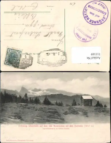 111169,Gröbming Schutzhütte am Stoderzinken m. Dachstein 1900