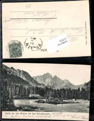 117072,Partie aus dem Gesäuse Reichenstein Johnsbach Admont Hall 1900