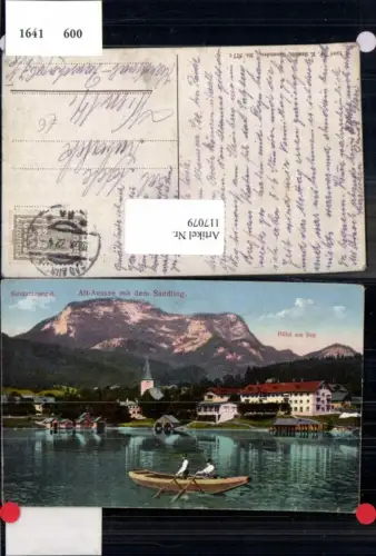 117079,Salzkammergut Alt Aussee m. Sandling Boot Hotel am See pub Brandt 577c