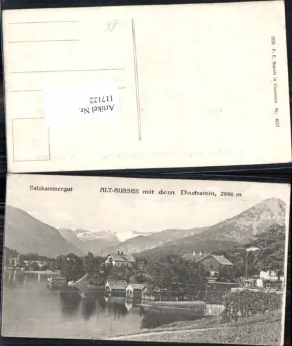 117122,Alt Aussee m. d. Dachstein Häuserpartie